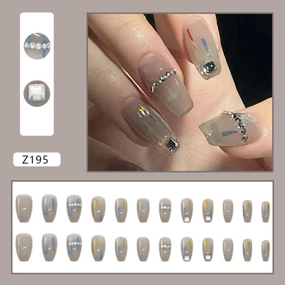 Gray Square Nail Stickers